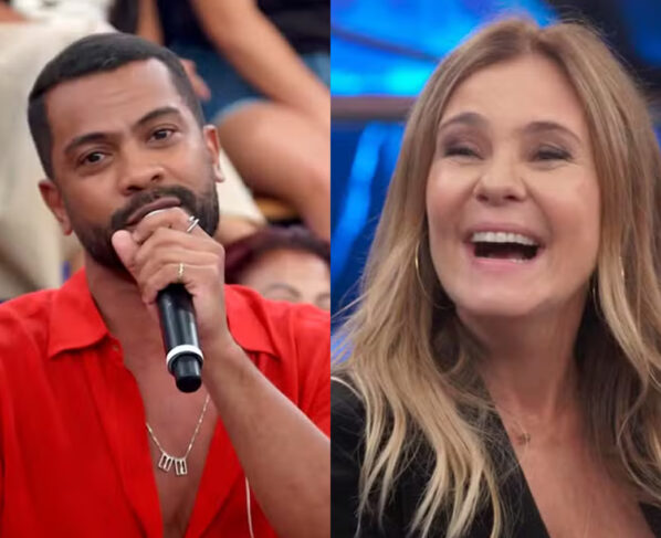 Samuel de Assis e Adriana Esteves no Altas Horas